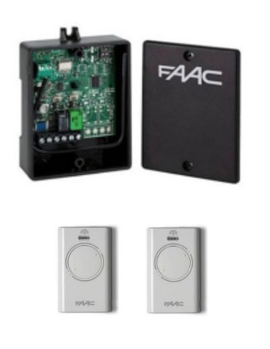 Kit Receptor FAAC XR2 868mhz  + 2 Mandos de Garaje FAAC BLANCO XT2