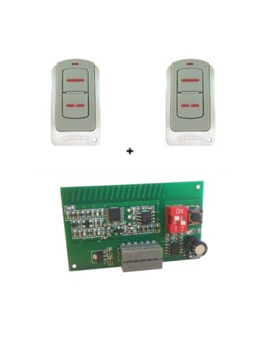 Kit Receptor ERREKA LRRE1 con 2 Mandos IRIS IR02 433 MHz